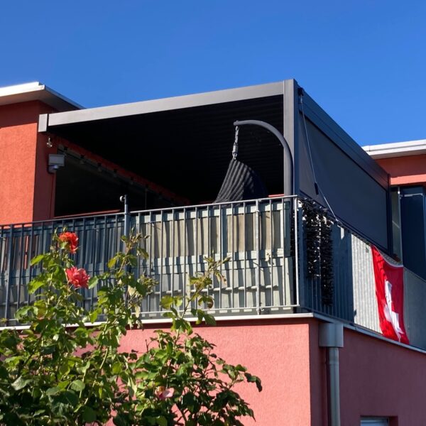 Alternative view of Weide Wandpergola 3x4m | Voll-Aluminium | Deluxe Plus | Anthrazit