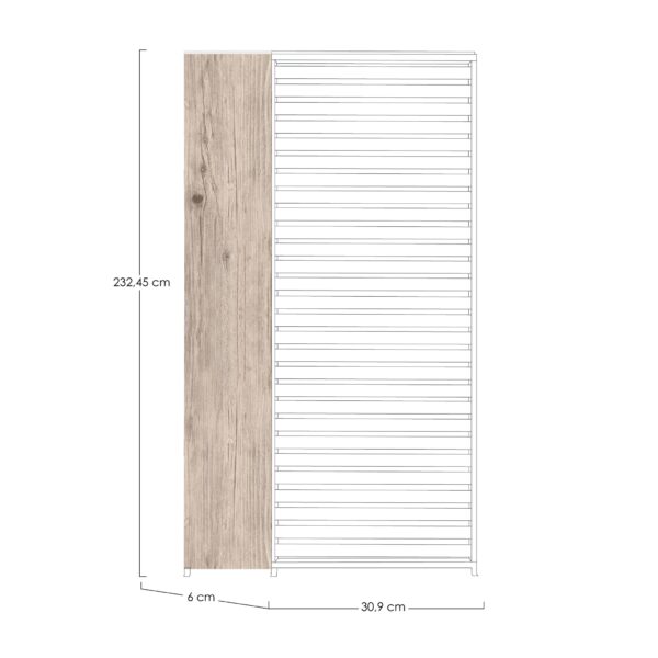 Eine andere Sichtweise auf Wand-Element für Mirador Pergola 3D-Holzoptik Eichenholz