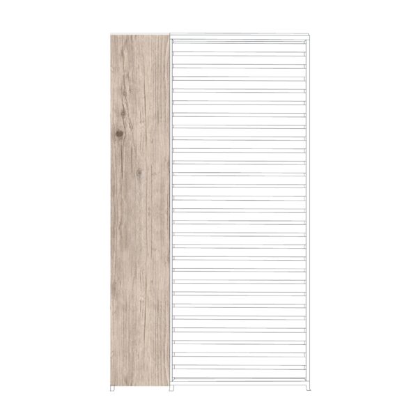 Wand-Element für Mirador Pergola 3D-Holzoptik Eichenholz