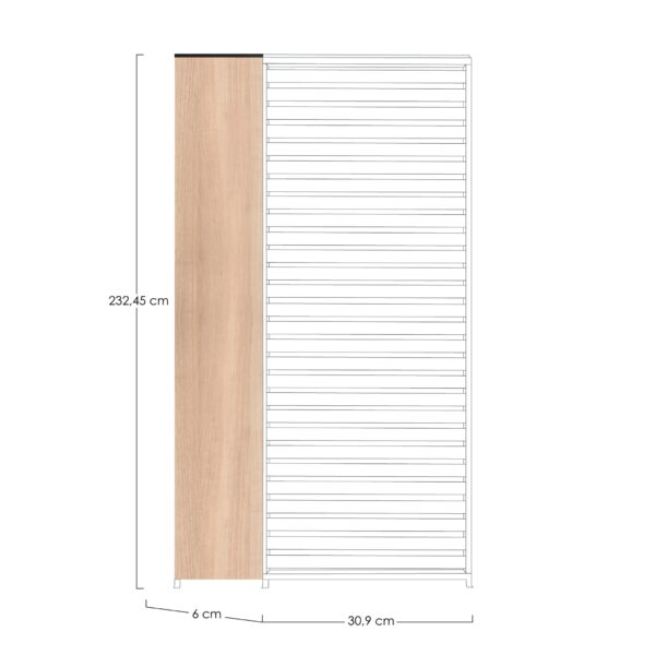 Eine andere Sichtweise auf Wand-Element für Mirador Pergola 3D-Holzoptik Natur