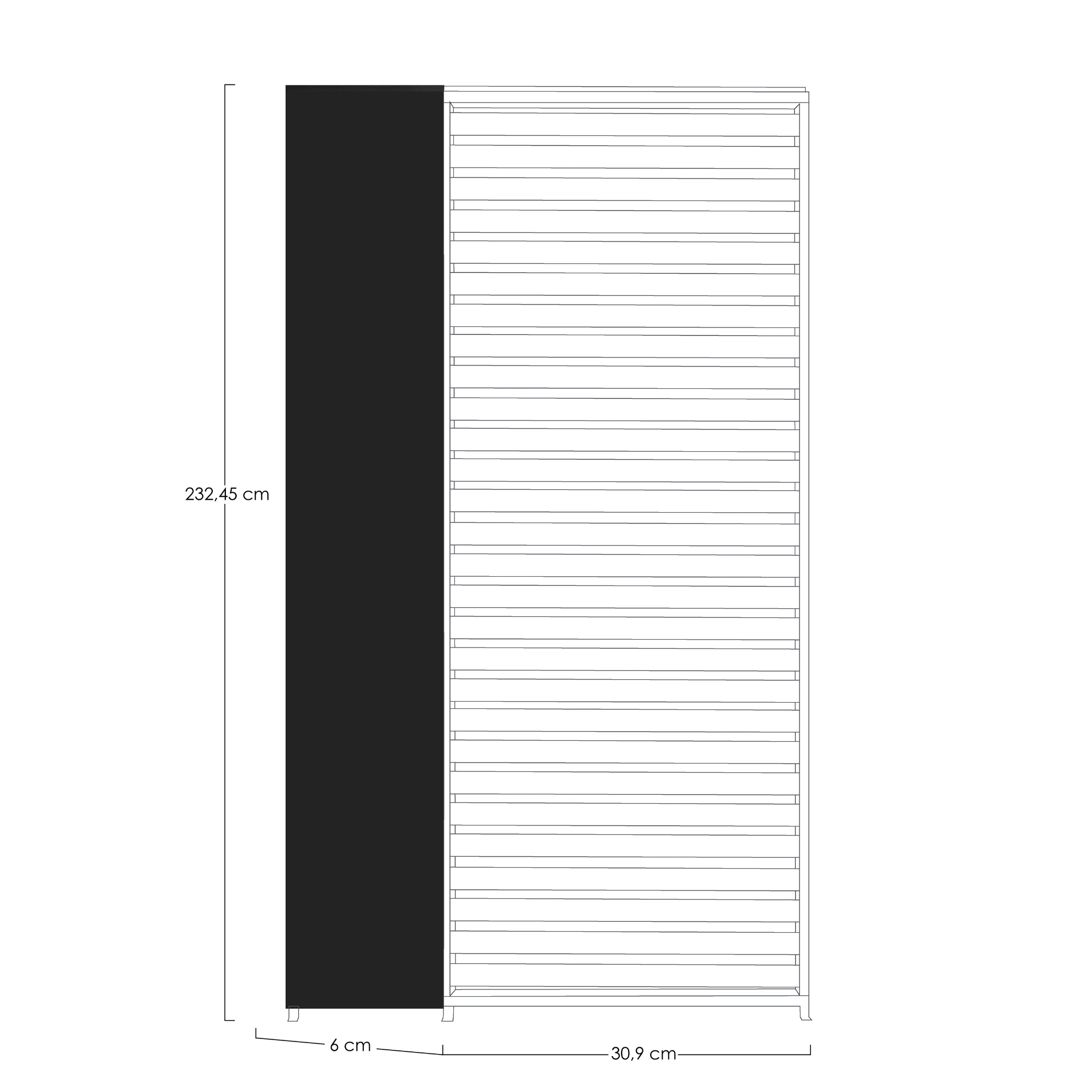 Wand-Element für Mirador Pergola Anthrazit – Bild 2