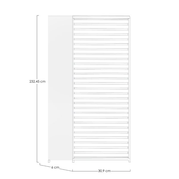 Eine andere Sichtweise auf Wand-Element für Mirador Pergola Weiss