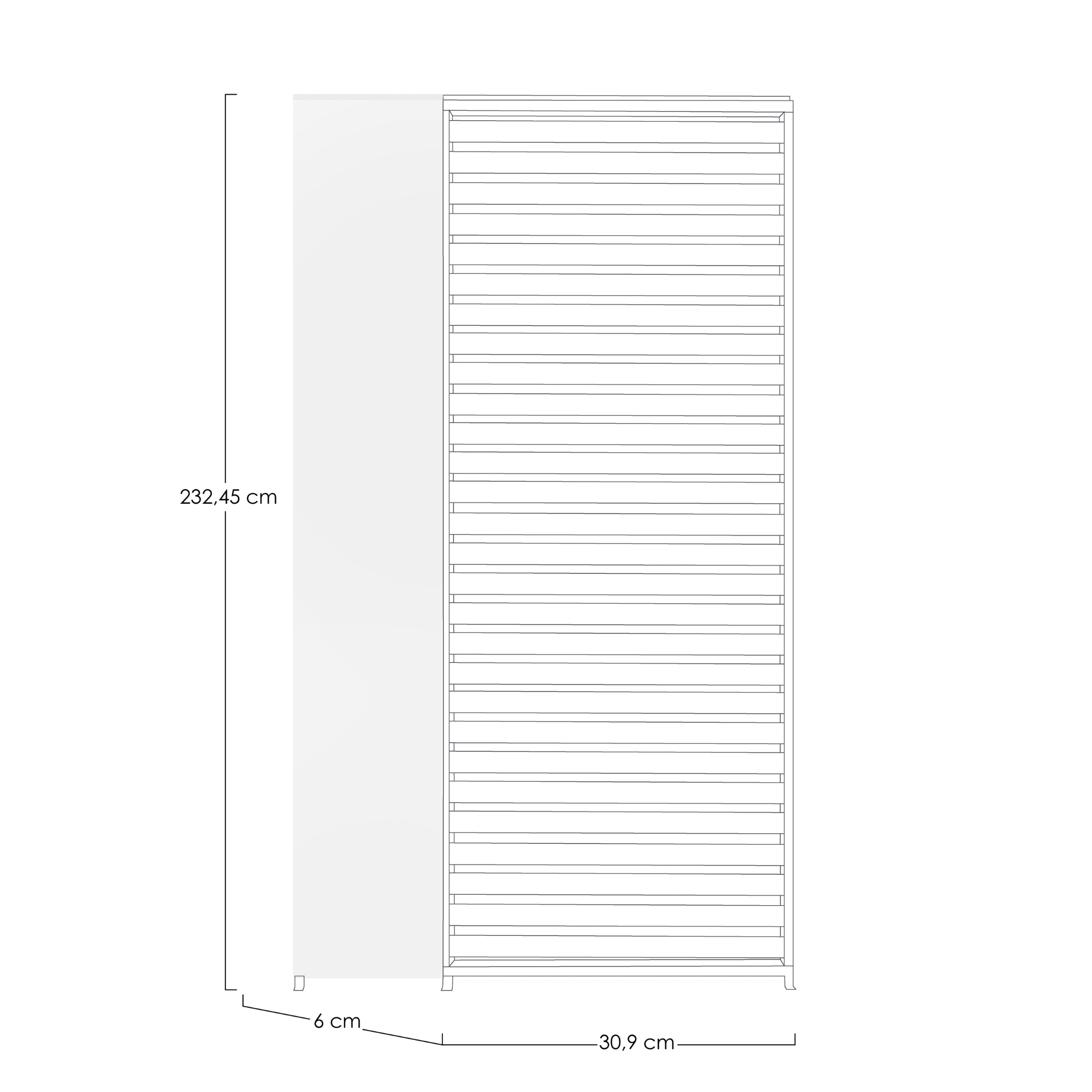 Wand-Element für Mirador Pergola Weiss – Bild 2