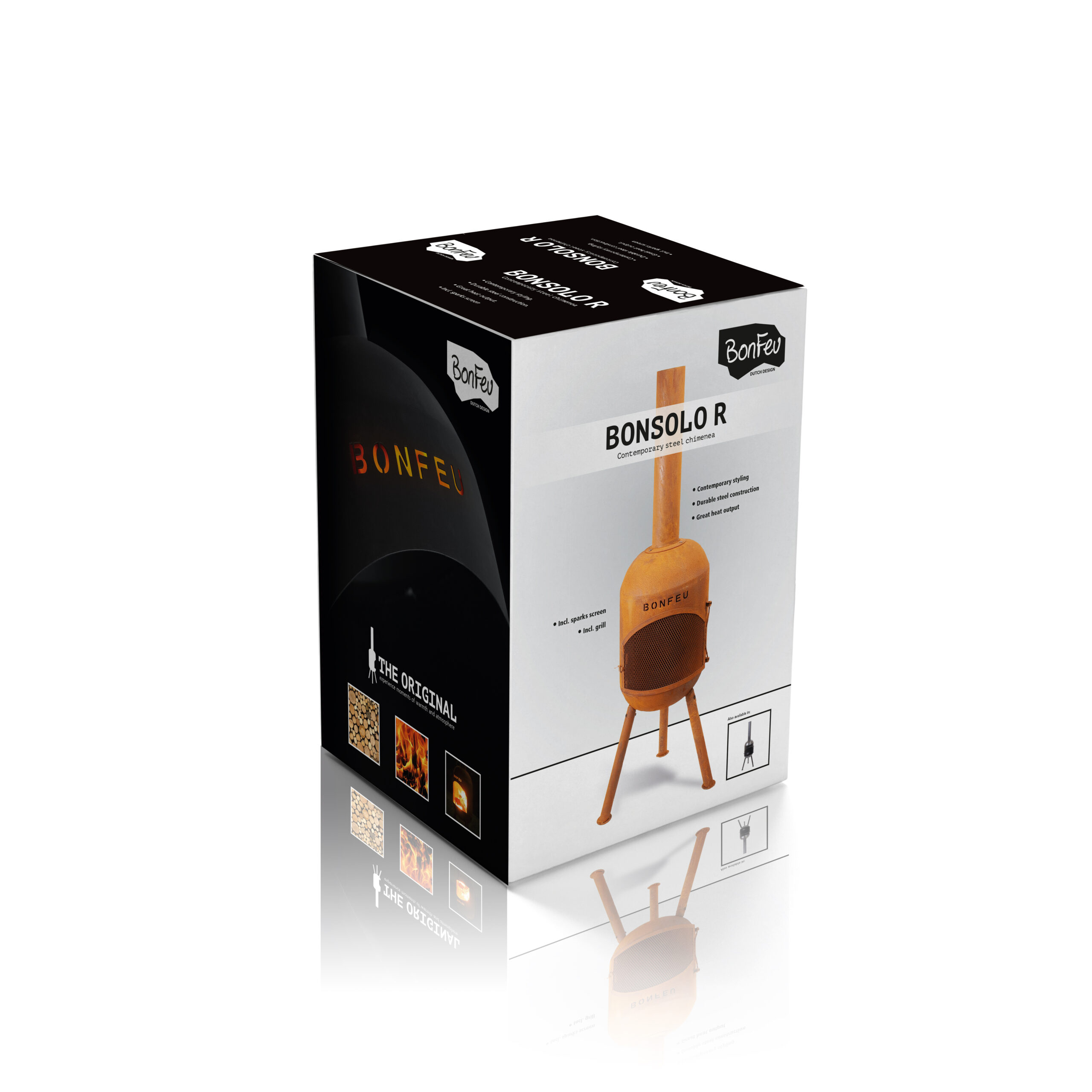 BonFeu BonSolo Gartenkamin Rost – Bild 3