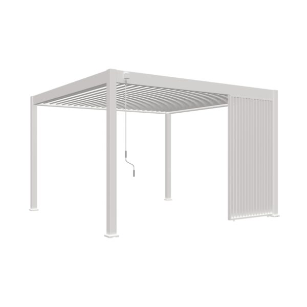 Weide Lamellenwand vertikal _ Einzel 1.23m weiss