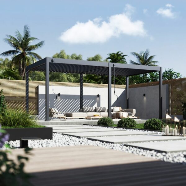 Ventaris Pergola Classic 3x6m mit Lamellendach Anthrazit