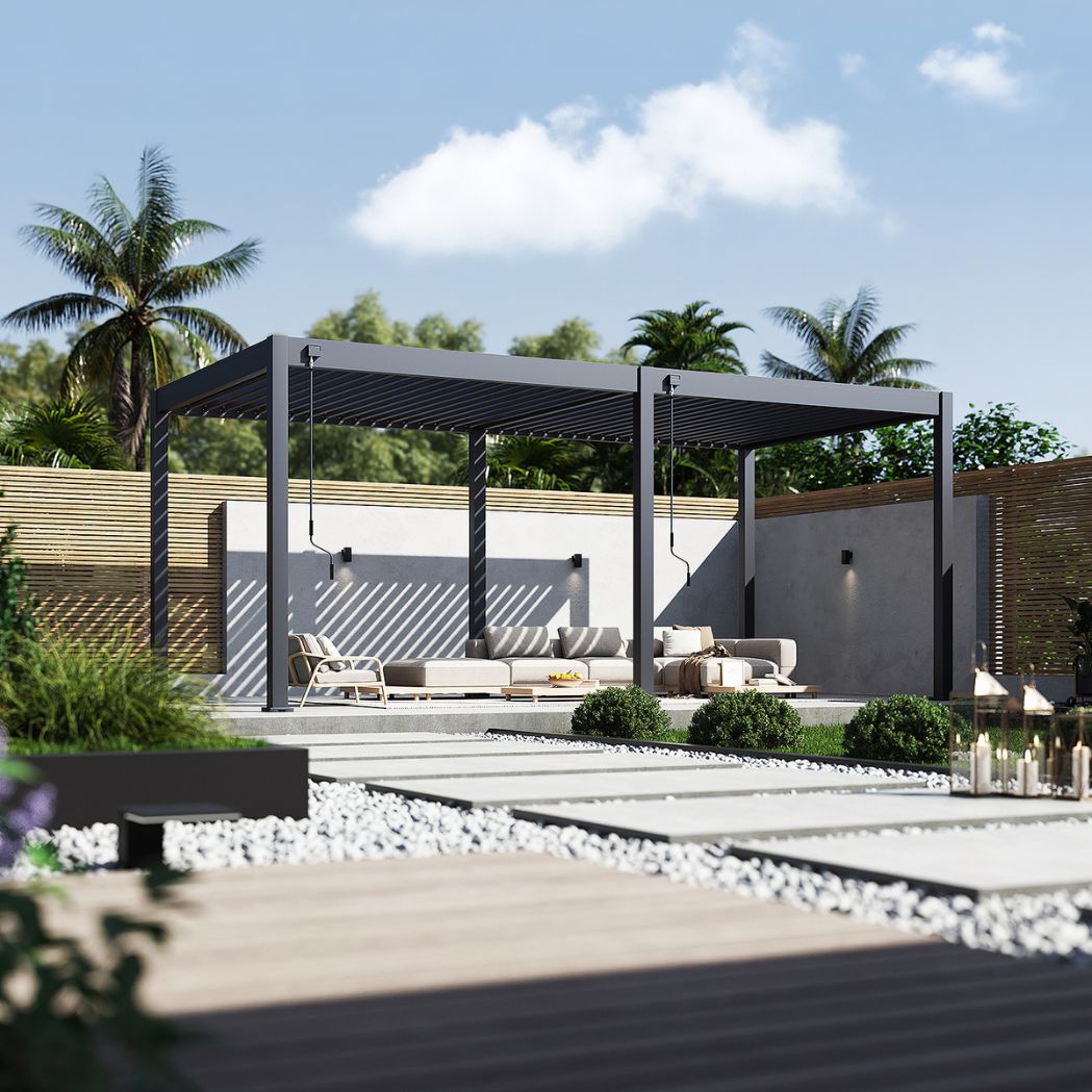 Ventaris Pergola Classic 3x6m mit Lamellendach Anthrazit