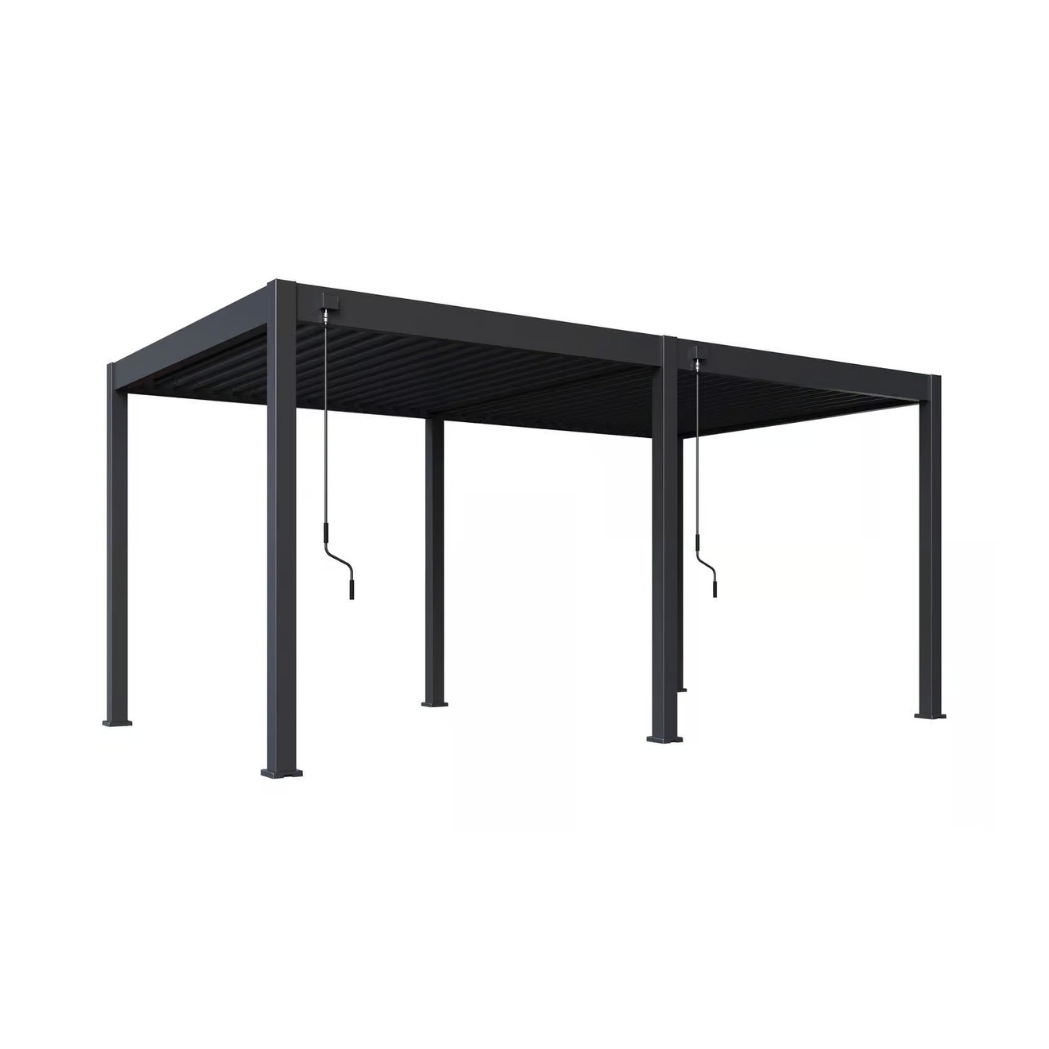 Ventaris Pergola Classic 3x6m mit Lamellendach Anthrazit – Bild 4