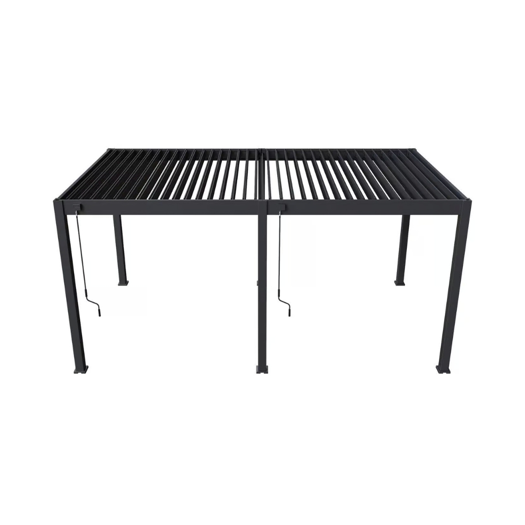 Weide Pergola Classic 3x5.3m mit Lamellendach Anthrazit – Bild 4