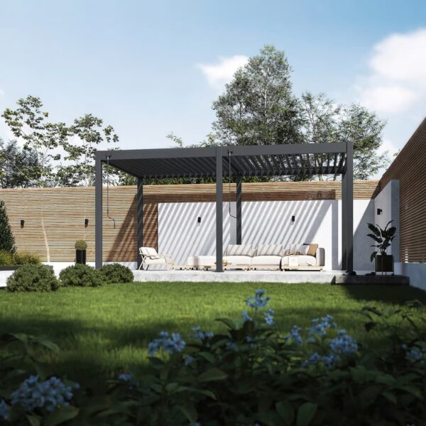 Alternative view of Weide Pergola Classic 3x5.3m mit Lamellendach Anthrazit