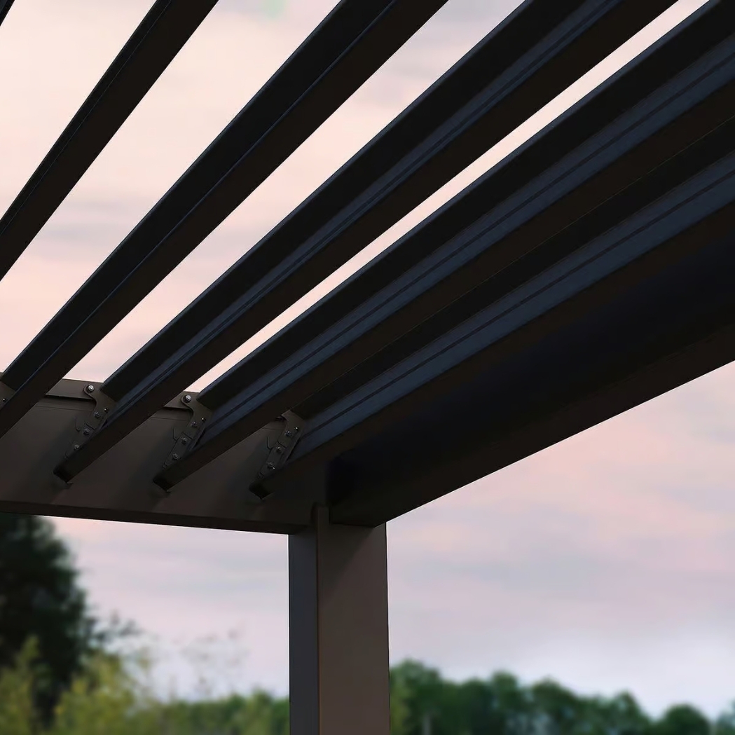 Weide Pergola Classic 3x5.3m mit Lamellendach Anthrazit – Bild 6