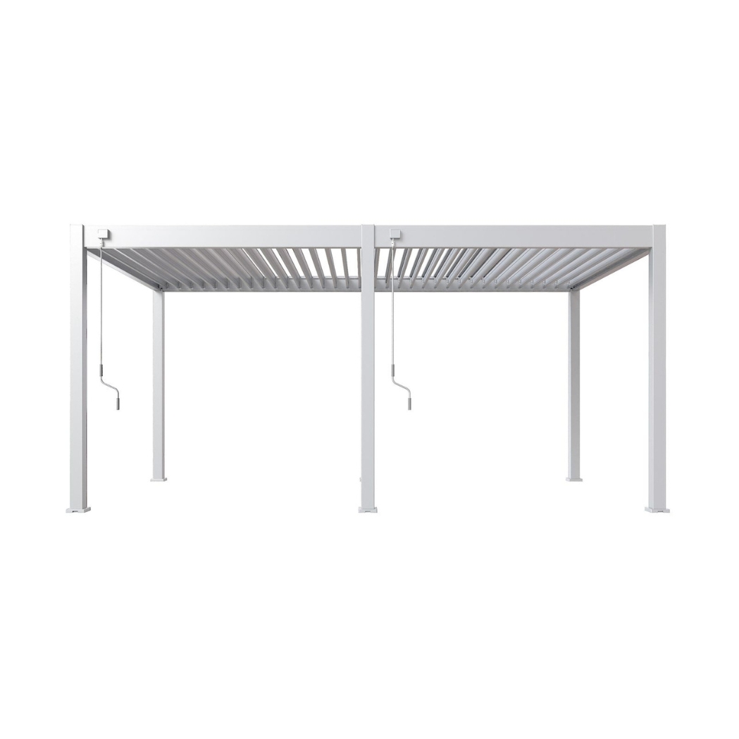 Weide Pergola Classic 3x5.3m mit Lamellendach Weiss – Bild 4