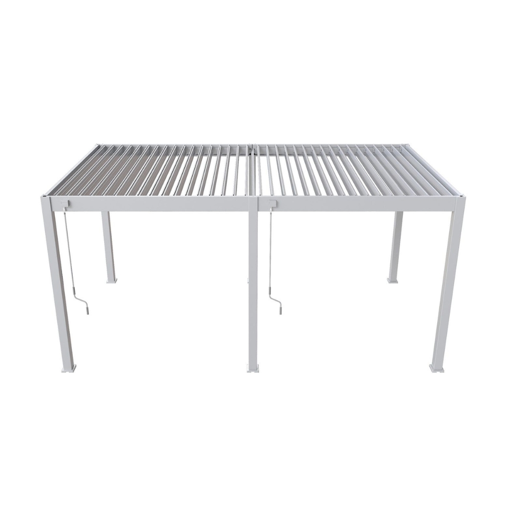 Weide Pergola Classic 3x5.3m mit Lamellendach Weiss – Bild 5