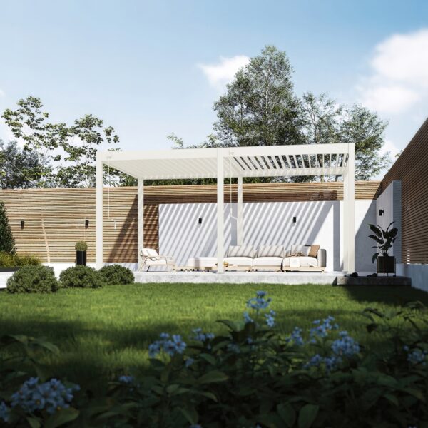Alternative view of Weide Pergola 3x5.3m freistehend | Metall & Aluminium | Classic | Weiss