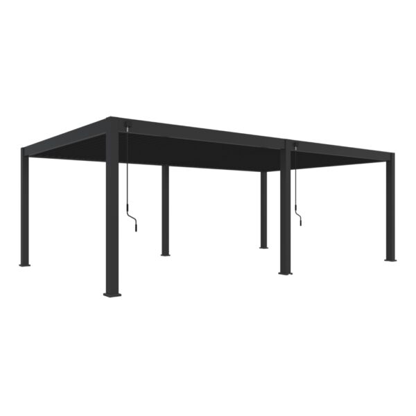 Eine andere Sichtweise auf Weide Pergola Deluxe Plus 4x8m mit Lamellendach Anthrazit