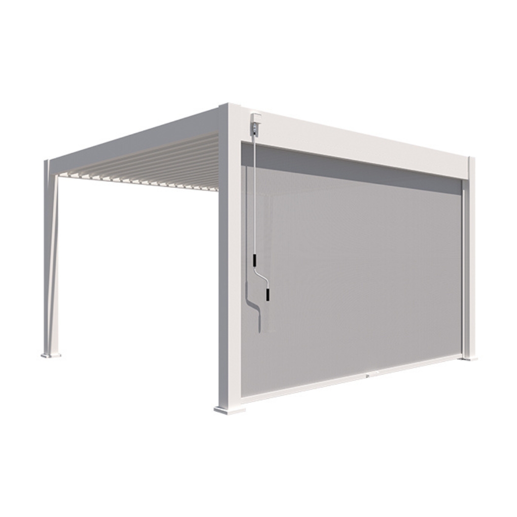 Sonnenrollo für Ventaris/Weide Pergola 4.00m Weiss – Bild 3