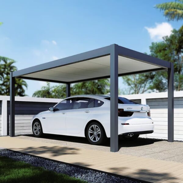 Single Carport aus Aluminium | 3x5.2m | Anthrazit