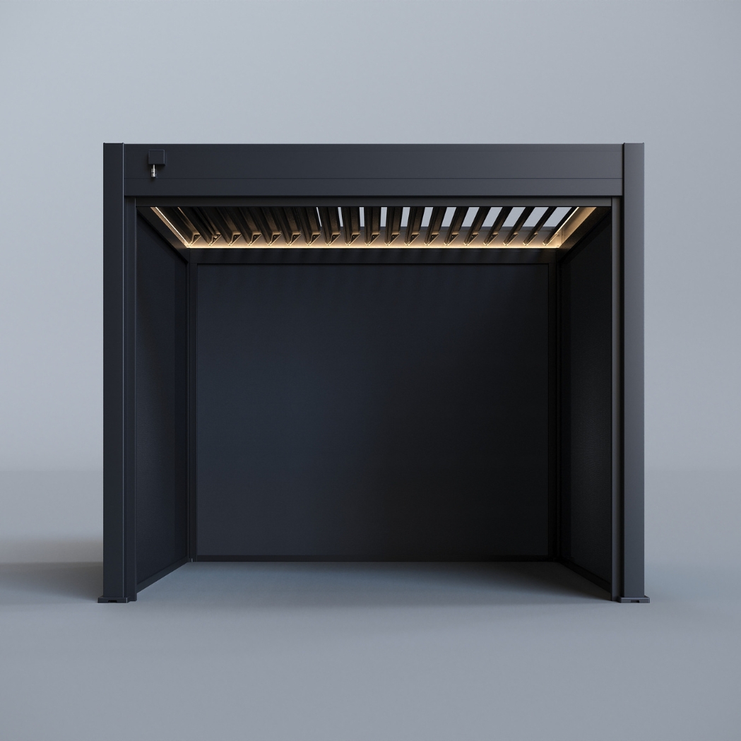 Sonnenrollo für Ventaris/Weide Pergola 3m Anthrazit – Bild 6