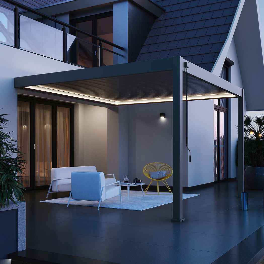 LED-Beleuchtung Pergola umlaufend 2-er Set (eine Länge und eine Breite)