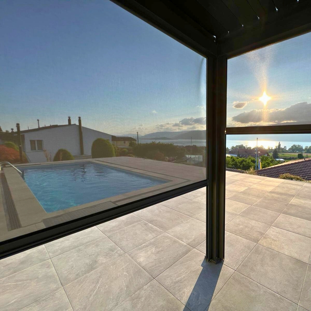 Sonnenrollo für Ventaris/Weide Pergola 3m Anthrazit – Bild 12