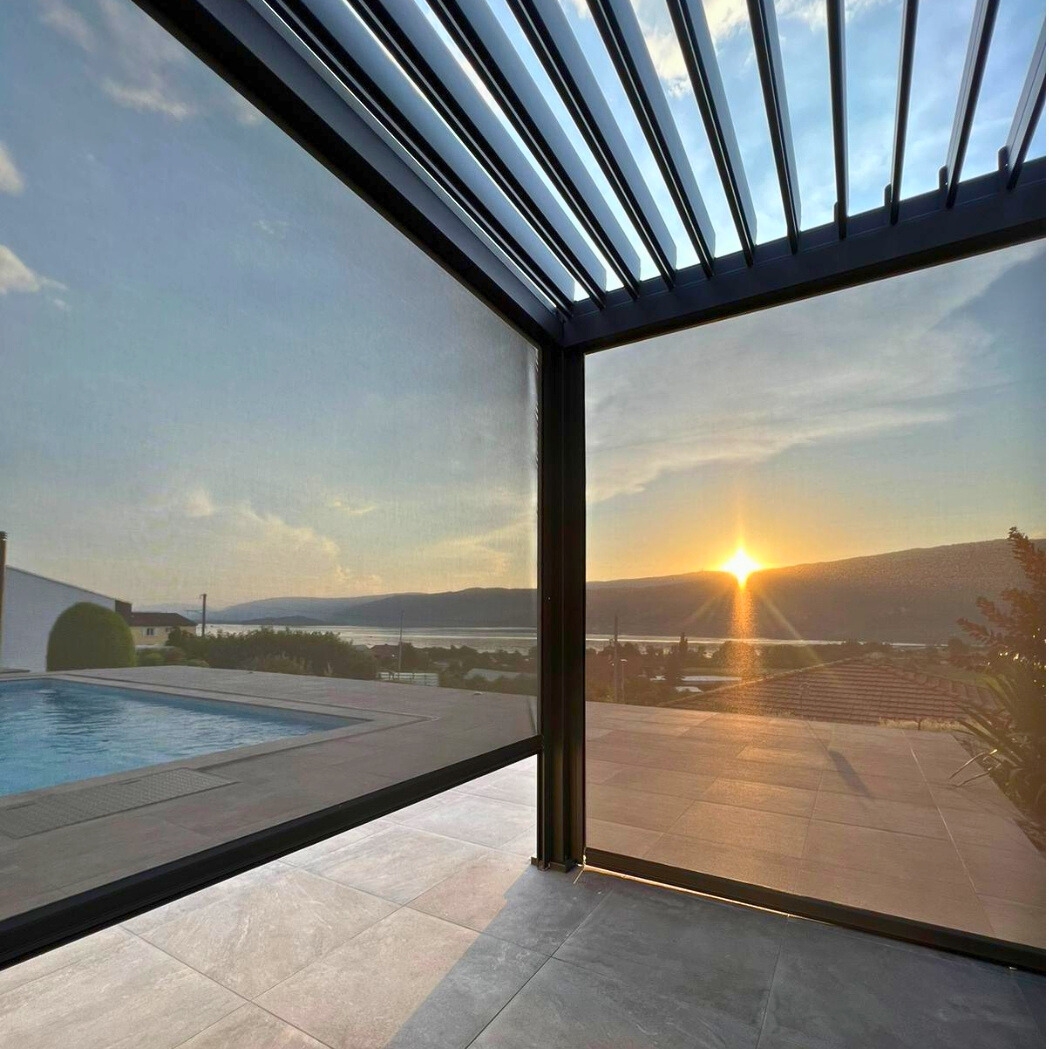 Sonnenrollo für Ventaris/Weide Pergola 3m Anthrazit – Bild 13