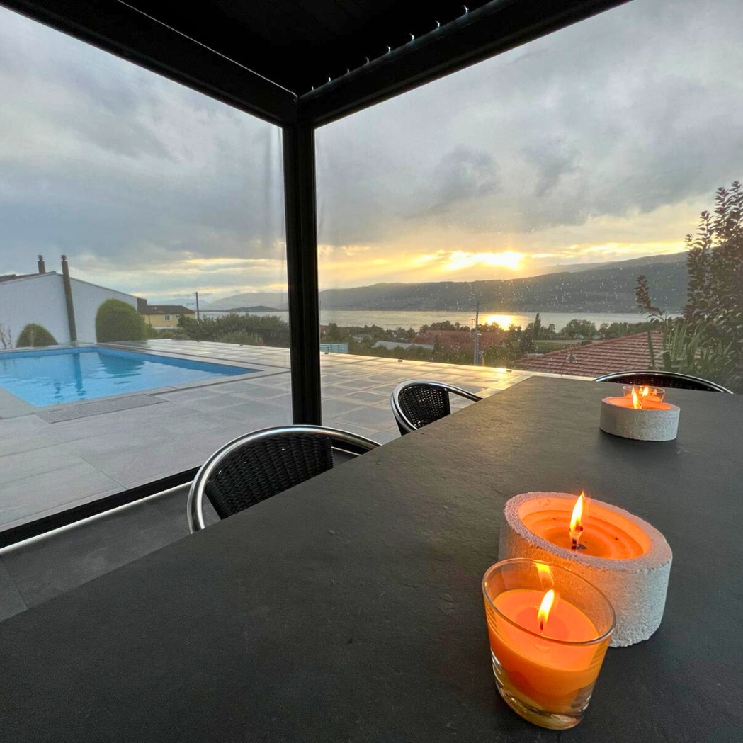 Sonnenrollo für Ventaris/Weide Pergola 3m Anthrazit – Bild 14