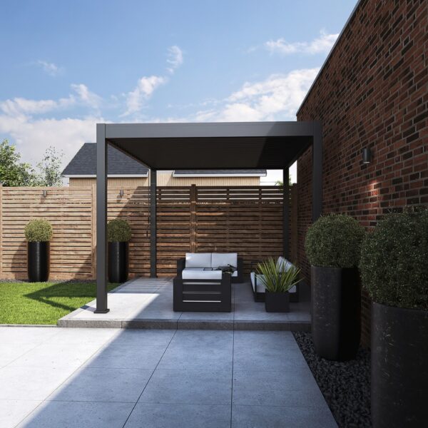 Alternative view of Weide Pergola 3x3.6m freistehend | Metall & Aluminium | Classic | Anthrazit