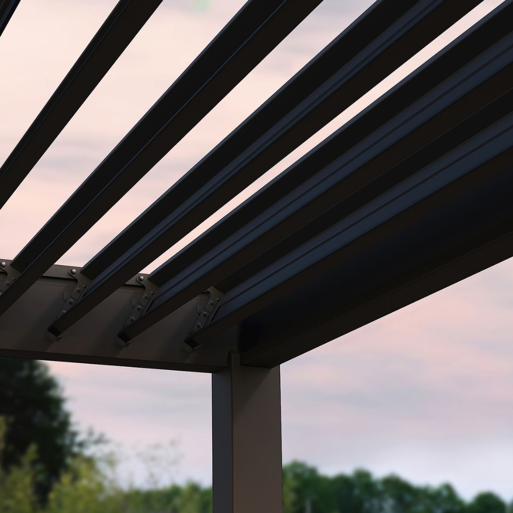 Weide Pergola Classic 3x3.6m mit Lamellendach Anthrazit – Bild 4