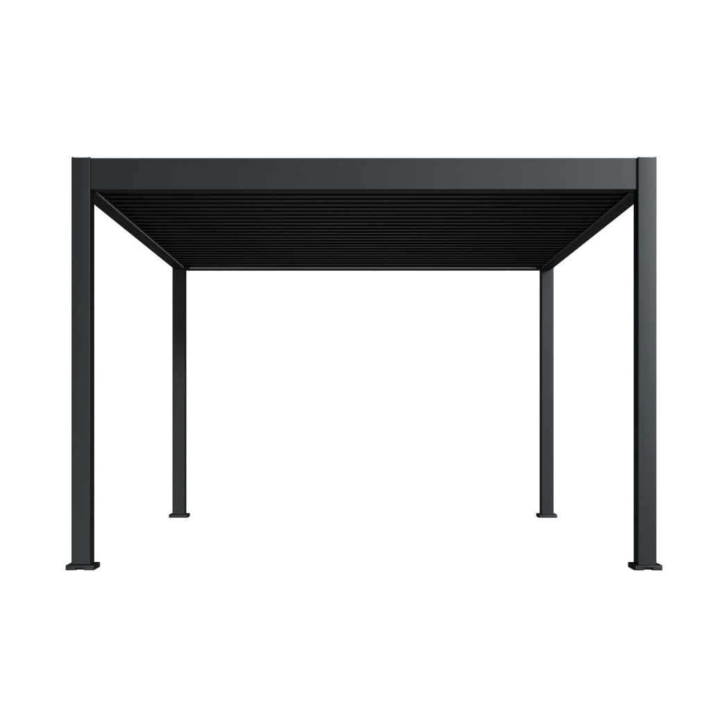 Weide elektrische Pergola 3.6x4m Anthrazit mit LED – Bild 5