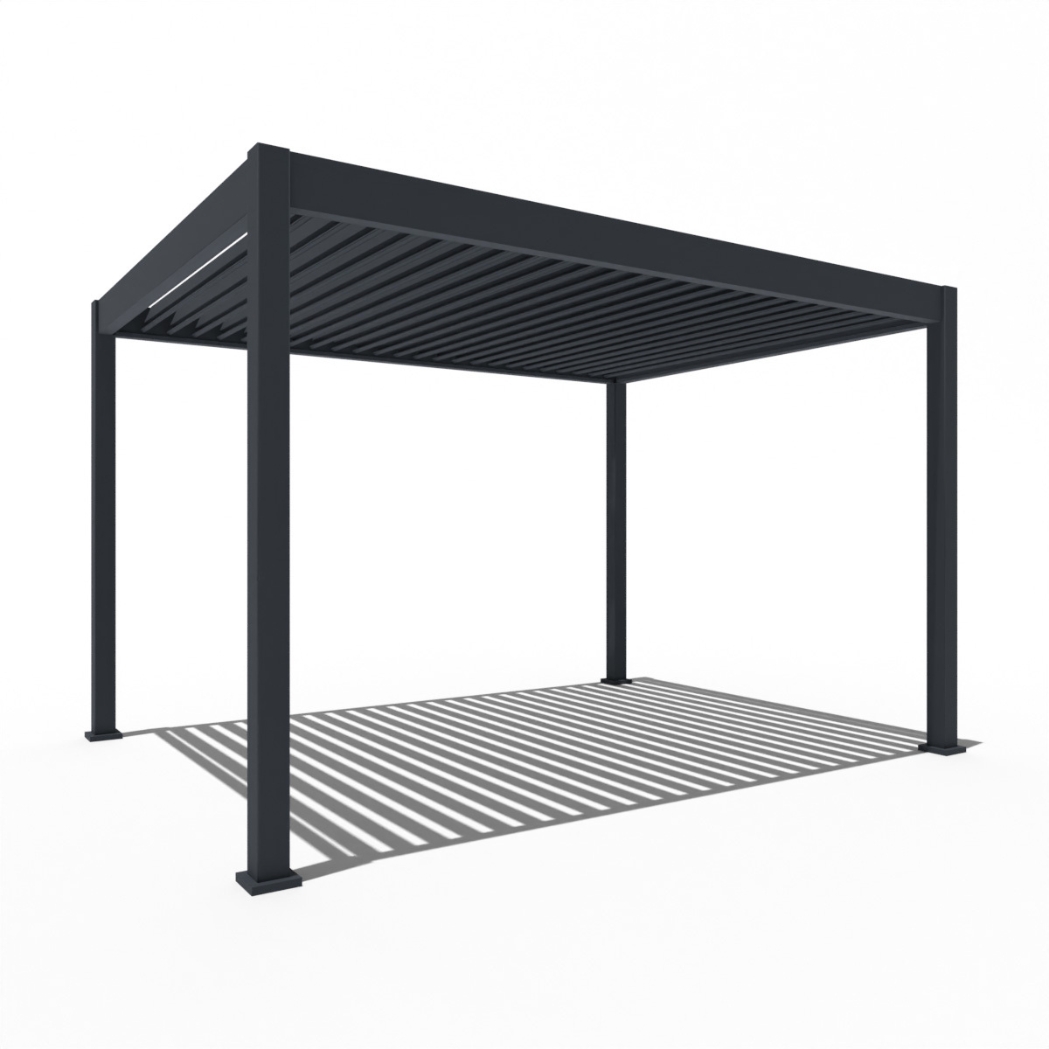 Weide elektrische Pergola 3x4m Anthrazit mit LED – Bild 3