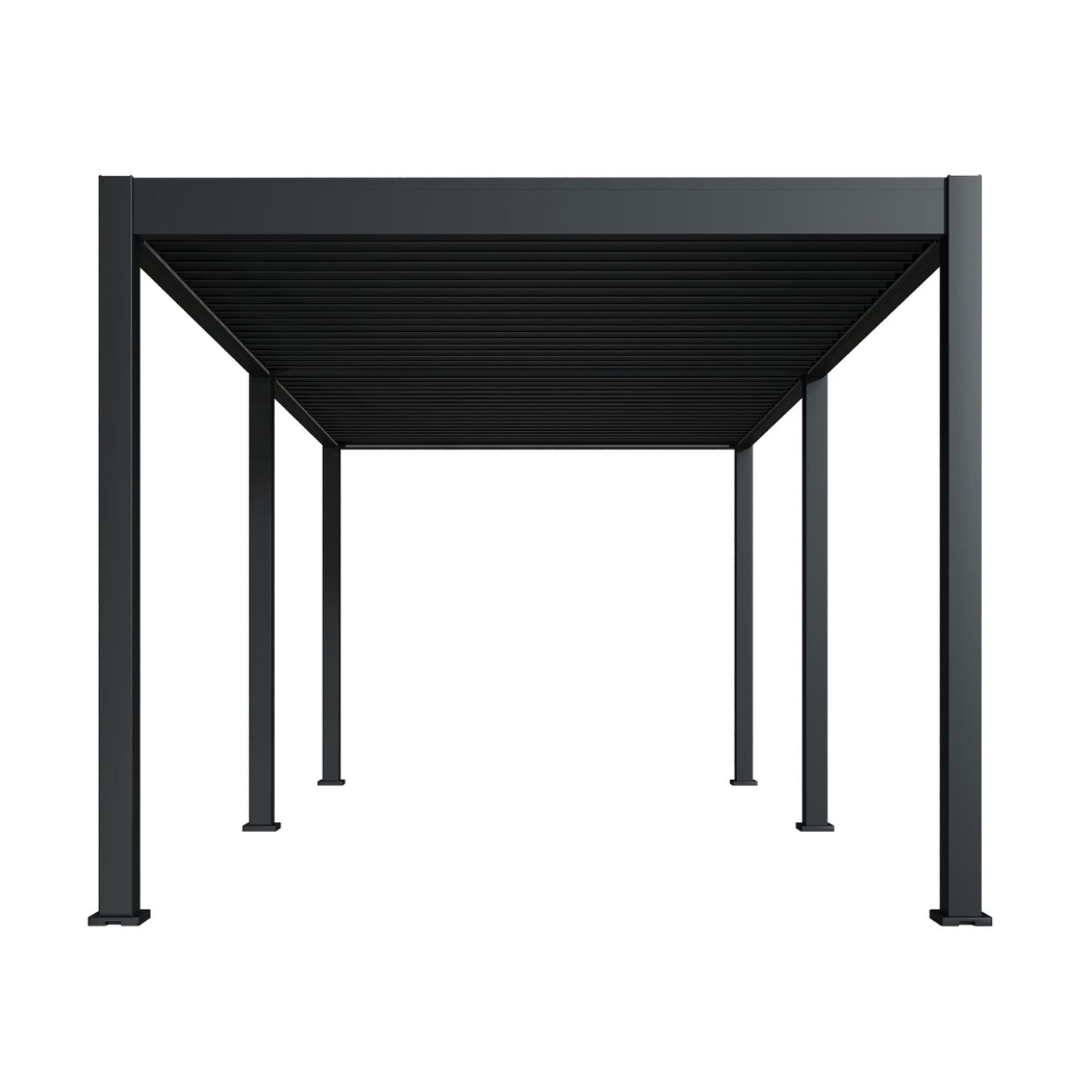 Weide elektrische Pergola 3x6m Anthrazit mit LED – Bild 5