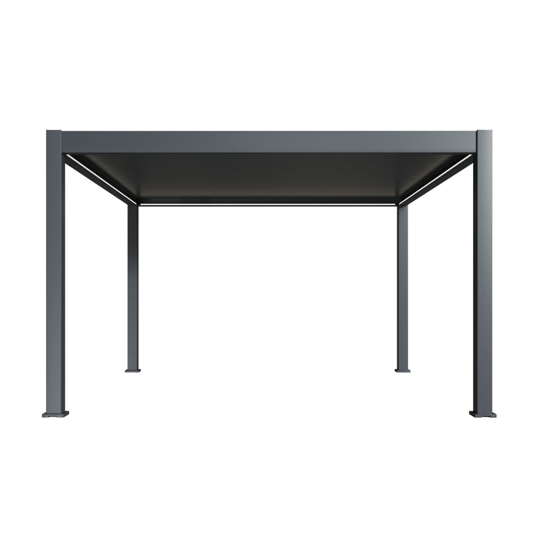 Weide elektrische Pergola 4x4m Anthrazit mit LED – Bild 4