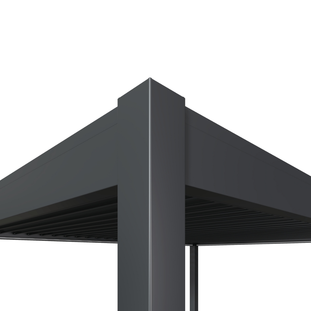 Weide elektrische Pergola 4x4m Anthrazit mit LED – Bild 6