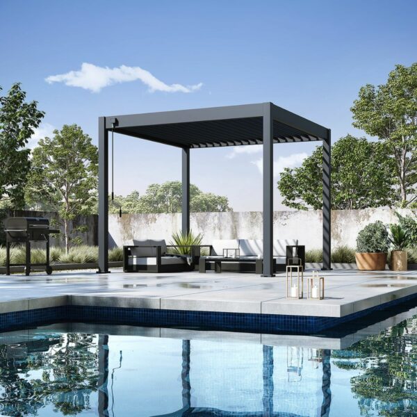 Alternative view of Ventaris Pergola 3x3m mit Lamellendach | Metall & Aluminium | Freistehend | Classic | Anthrazit