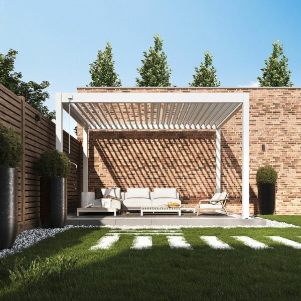 Alternative view of Ventaris Pergola 3x4m mit Lamellendach | Metall & Aluminium | Freistehend | Classic | Weiss