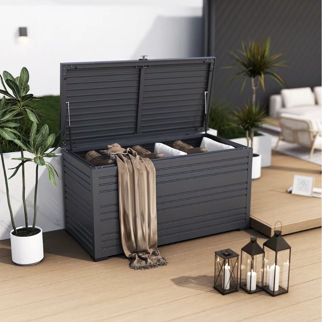 Ventaris Gartenbox wasserdicht & abschliessbar | 160 x 79 x 86 cm | 1050 Liter | Anthrazit – Bild 2