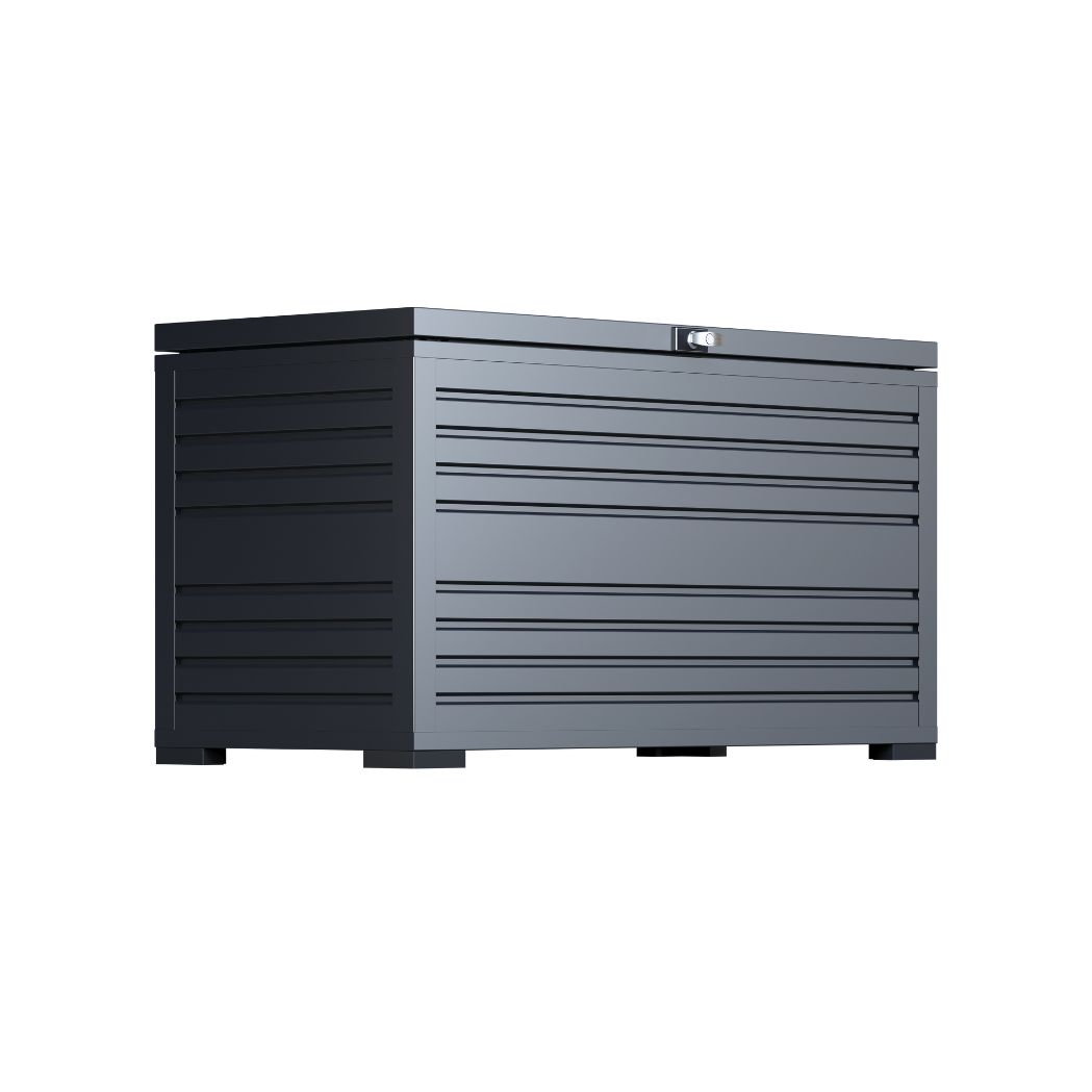 Ventaris Gartenbox wasserdicht & abschliessbar | 134 x 62 x 71 cm | 590 Liter | Anthrazit