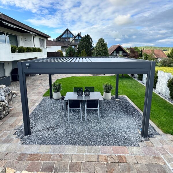Ventaris Pergola Deluxe Plus 3x3.6m mit Lamellendach Anthrazit