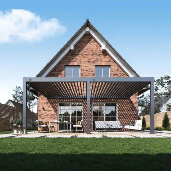 Alternative view of Weide Wandpergola 4x6m | Voll-Aluminium | Deluxe Plus | Anthrazit
