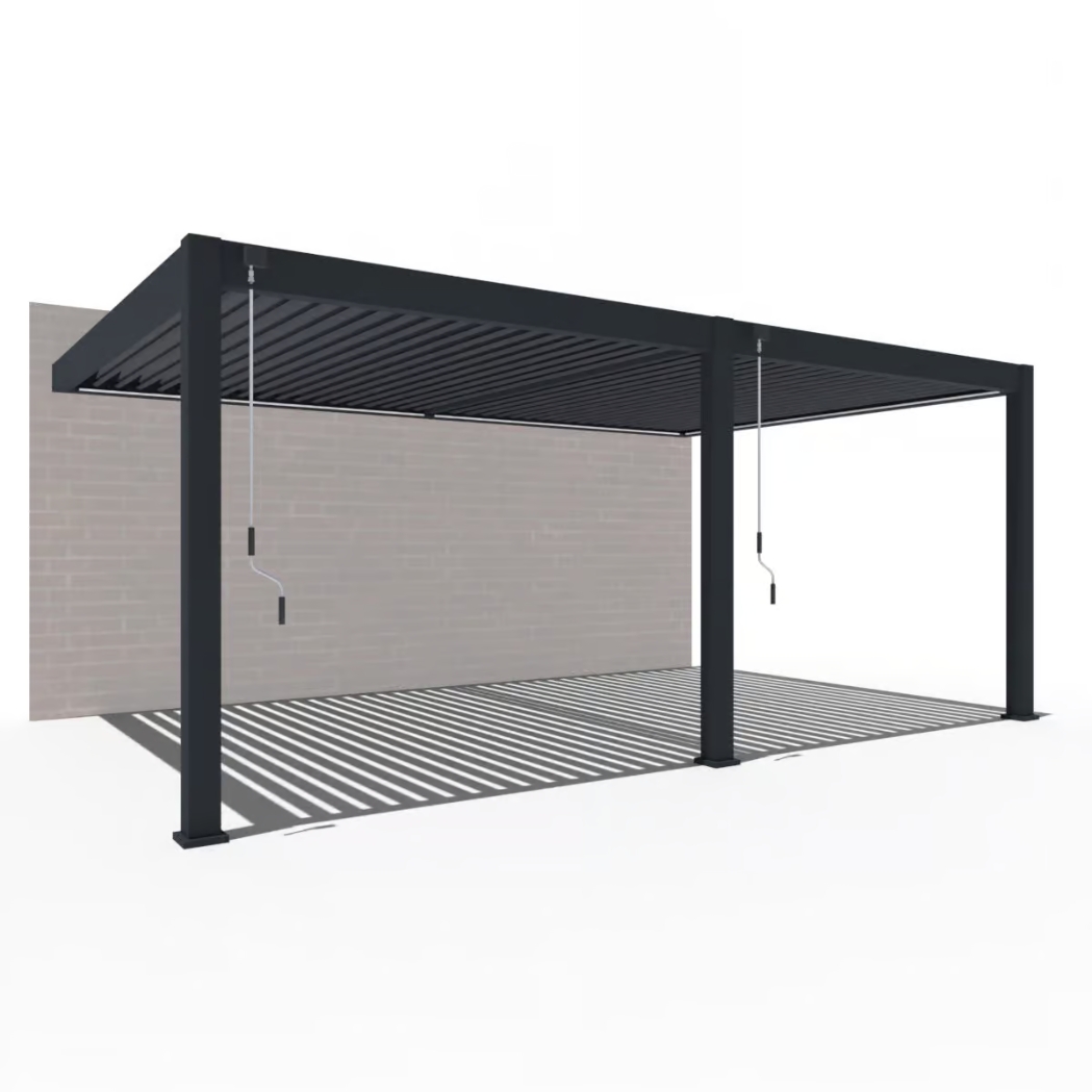 Weide Wandpergola Deluxe Plus 4x6m Anthrazit – Bild 4