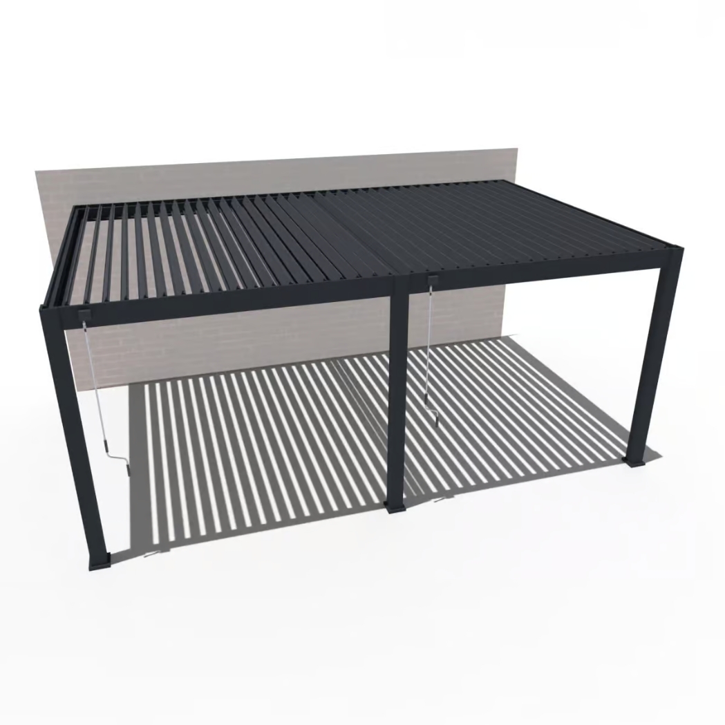 Weide Wandpergola Deluxe Plus 4x6m Anthrazit – Bild 5