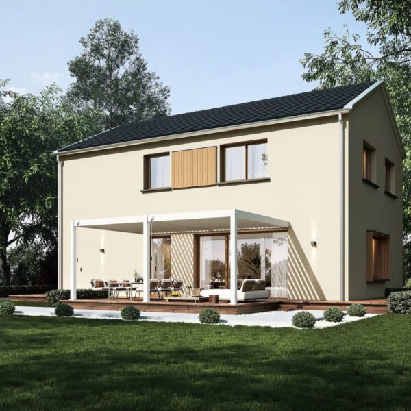 Weide Wandpergola Deluxe Plus 4x6m Weiss