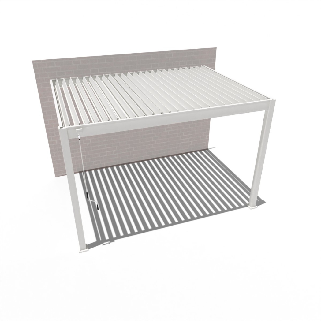 Weide Wandpergola Deluxe Plus 3.6x4m Weiss – Bild 5