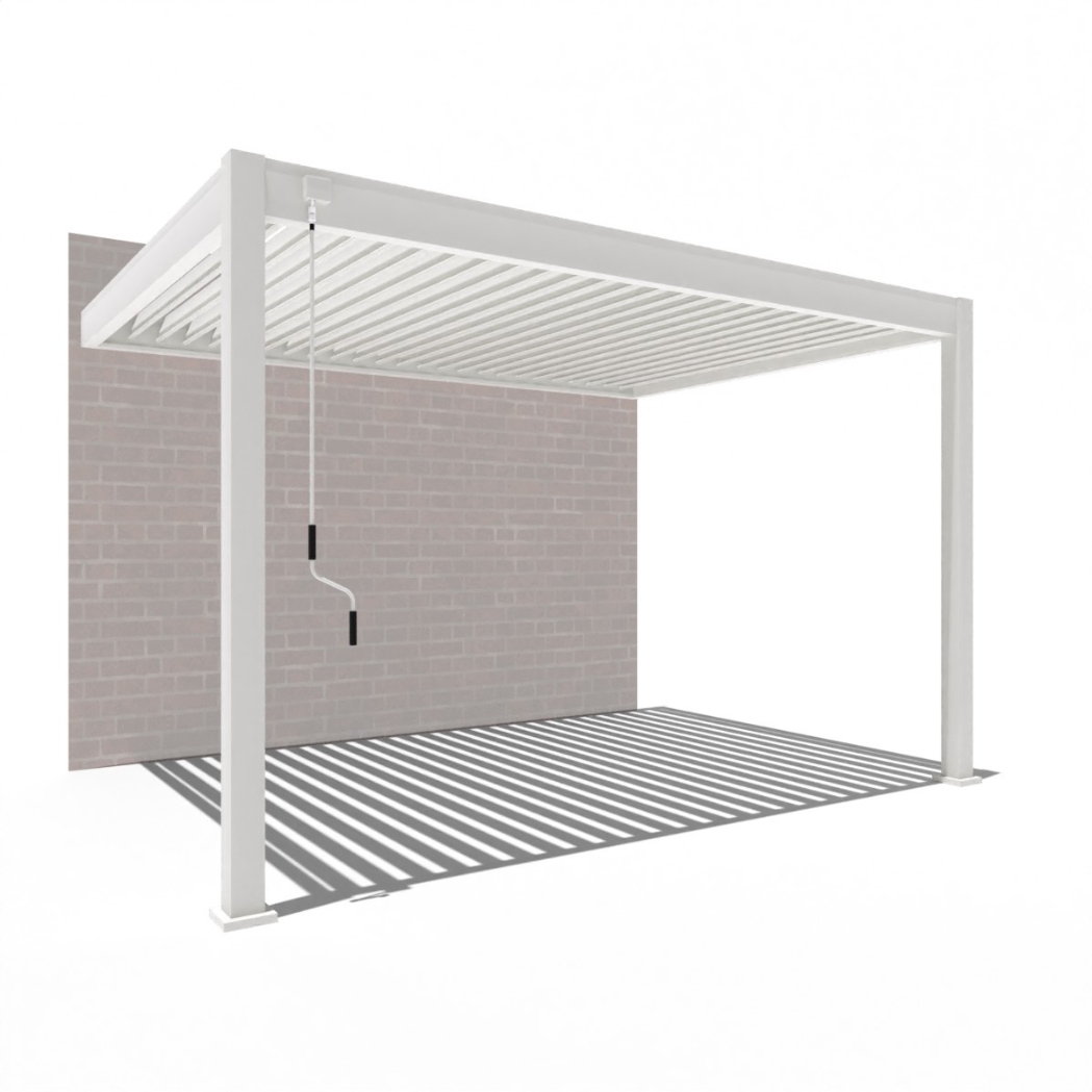 Weide Wandpergola Deluxe Plus 3.6x4m Weiss – Bild 4