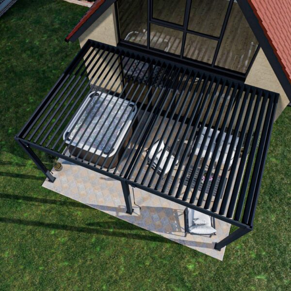 Alternative view of Weide Wandpergola 3.6x5.3m | Voll-Aluminium | Deluxe Plus | Anthrazit