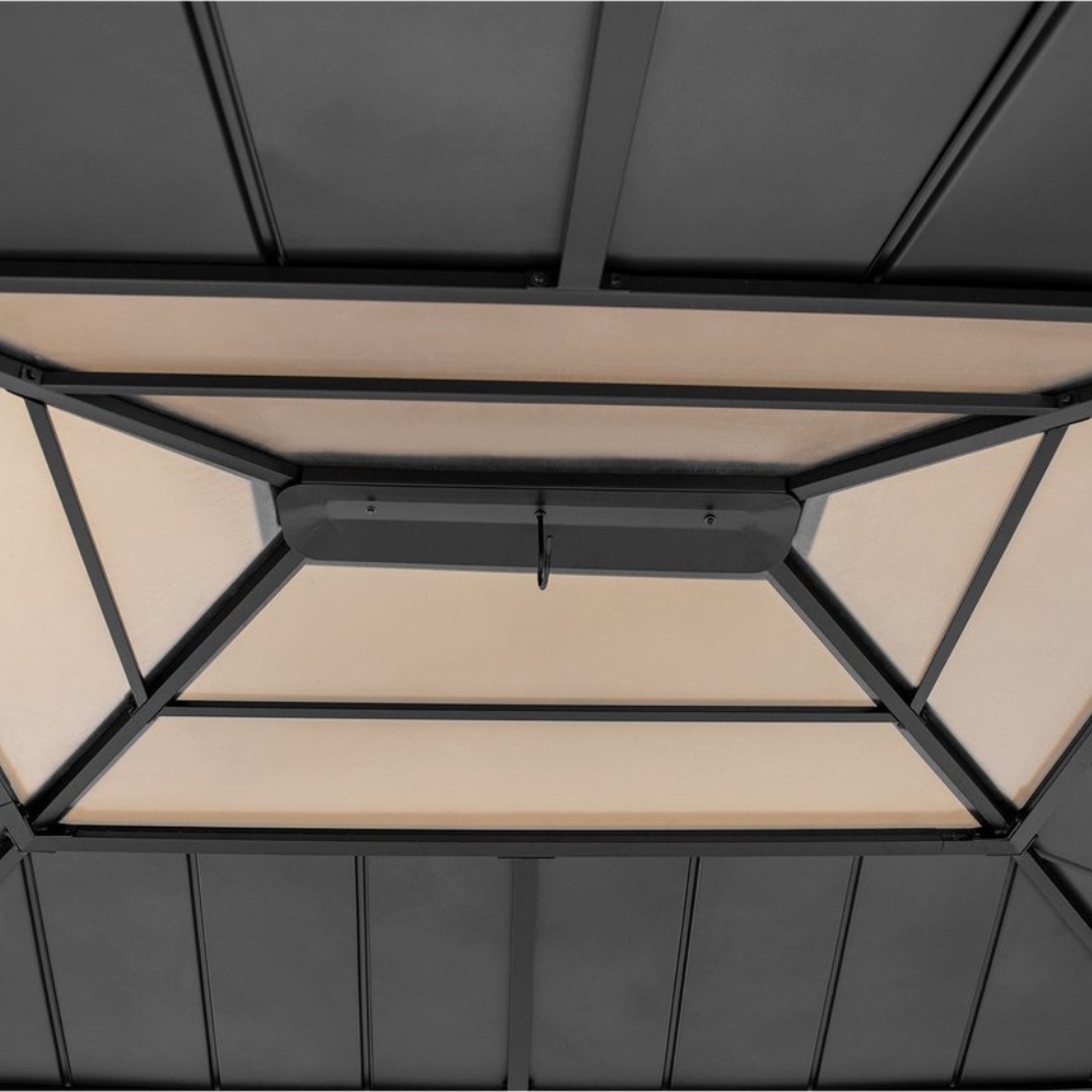 Levi Pavillon 3.36x3.94m Zedernholz Anthrazit – Bild 11