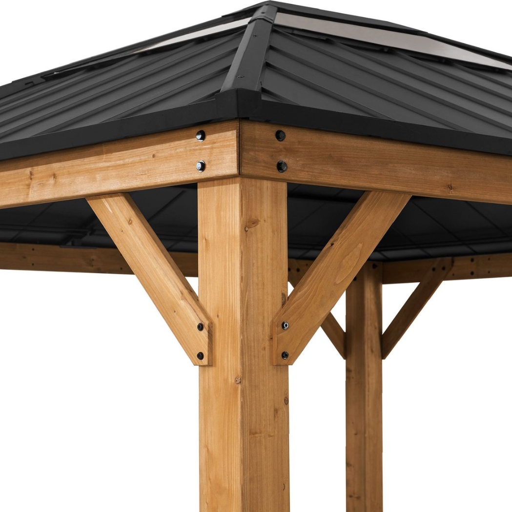 Levi Pavillon 3.36x3.94m Zedernholz Anthrazit – Bild 7