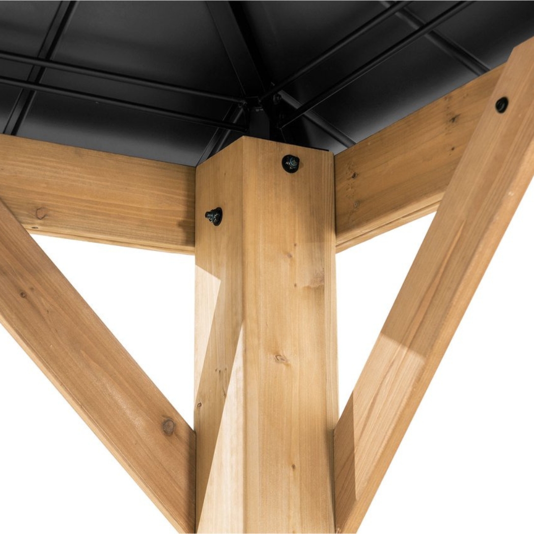 Levi Pavillon 3.36x3.94m Zedernholz Anthrazit – Bild 8