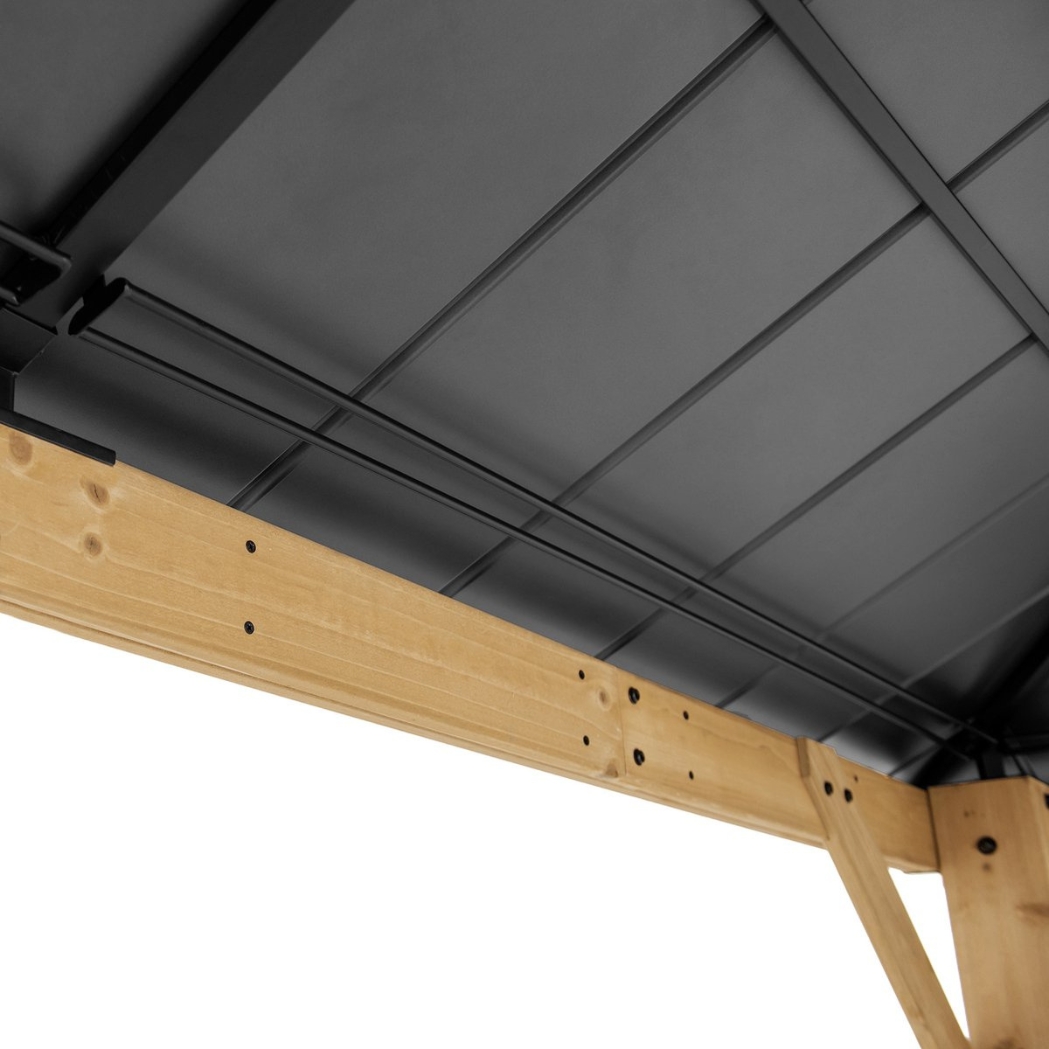 Levi Pavillon 3.36x3.94m Zedernholz Anthrazit – Bild 10