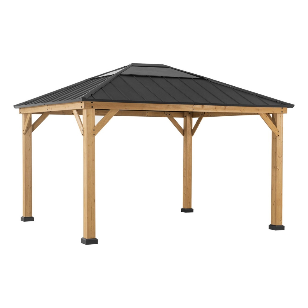 Levi Pavillon 3.36x3.94m Zedernholz Anthrazit